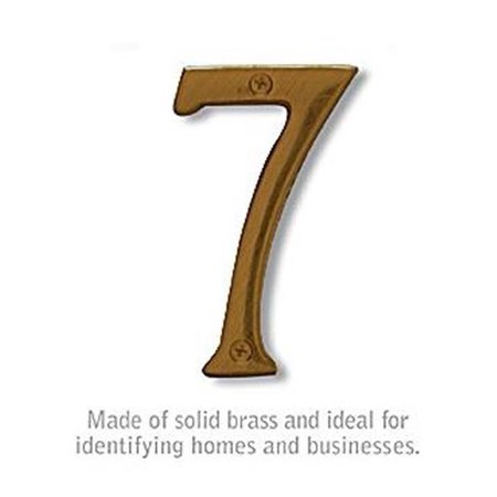 SALSBURY INDUSTRIES SalsburyIndustries 1220A-7 4 in. Solid Brass Number; Antique - 7 1220A-7